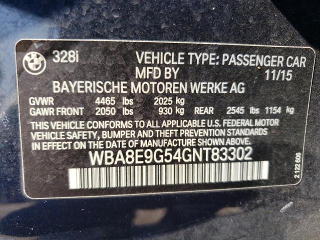 VIN WBA8E9G54GNT83302 2016 BMW 3 Series, 328 I Sulev no.13