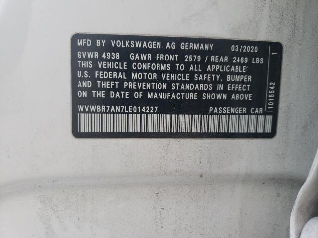 2020 VOLKSWAGEN ARTEON SE WVWBR7AN7LE014227