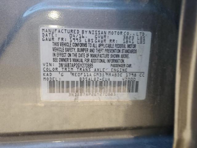 2016 NISSAN SENTRA S - 3N1AB7AP2GY270885
