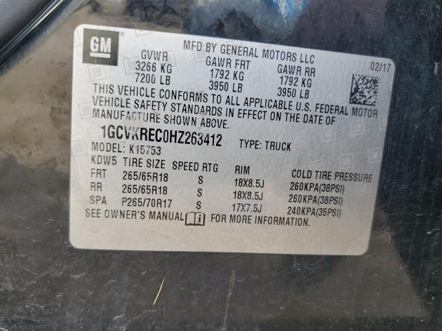 2017 CHEVROLET SILVERADO - 1GCVKREC0HZ263412