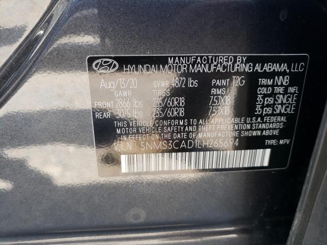 2020 HYUNDAI SANTA FE S - 5NMS3CAD1LH265694