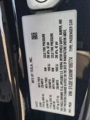 2022 TESLA MODEL 3 - 5YJ3E1EAXNF186774