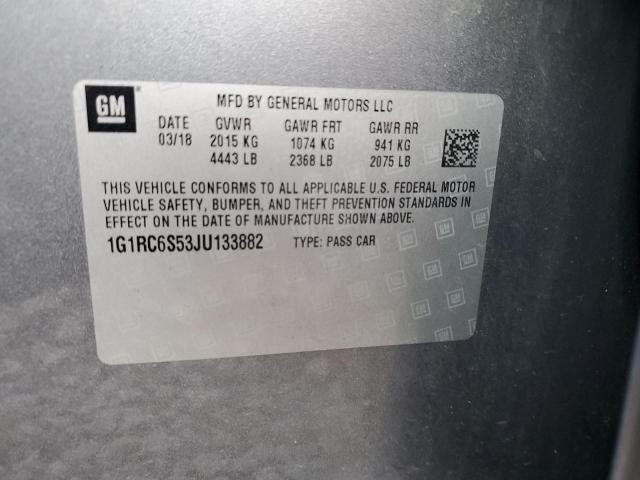 2018 CHEVROLET VOLT LT 1G1RC6S53JU133882