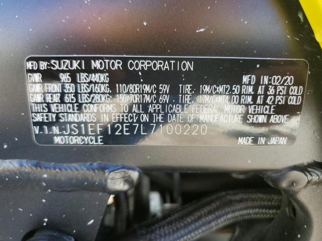 2020 SUZUKI DL1050 RC - JS1EF12E7L7100220