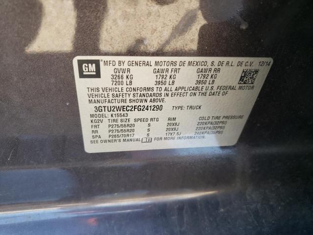 2015 GMC SIERRA K15 - 3GTU2WEC2FG241290