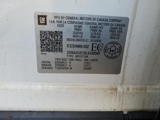 2020 CHEVROLET EQUINOX LT - 2GNAXUEV8L6240590