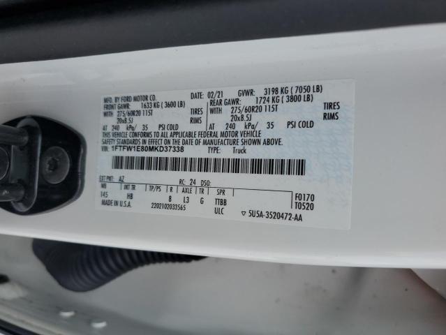2021 FORD F150 SUPER - 1FTFW1E80MKD37338