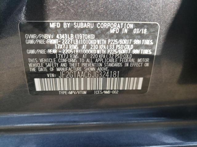 2018 SUBARU CROSSTREK - JF2GTAAC6JG324181