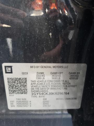 2019 CADILLAC ESCALADE P - 1GYS4CKJ0KR296764