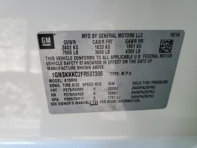 2015 CHEVROLET SUBURBAN K - 1GNSKKKC2FR507306