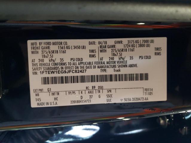 2018 FORD F150 LARIA 1FTEW1EG9JFC82427