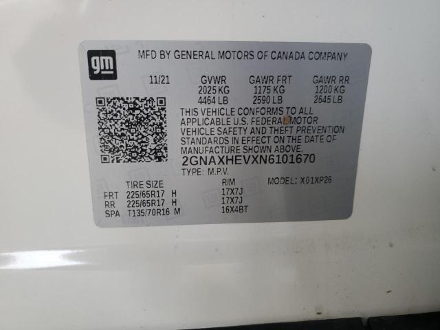 2022 CHEVROLET EQUINOX LS - 2GNAXHEVXN6101670
