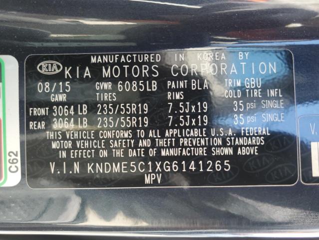 2016 KIA SEDONA SXL - KNDME5C1XG6141265