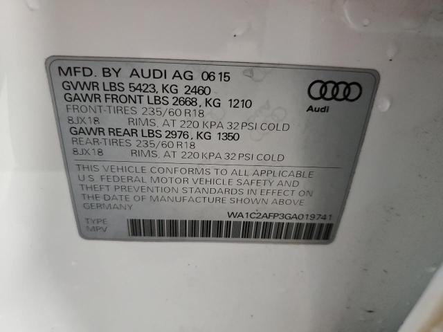 VIN WA1C2AFP3GA019741 2016 Audi Q5, Premium no.13