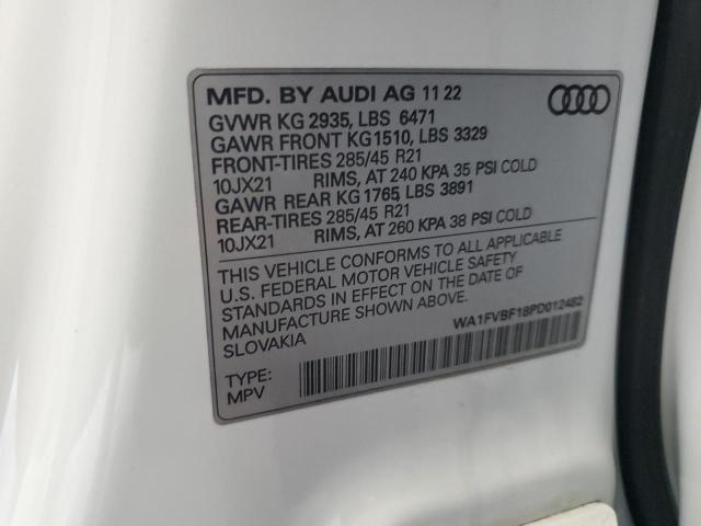 2023 AUDI Q8 PRESTIG WA1FVBF18PD012482
