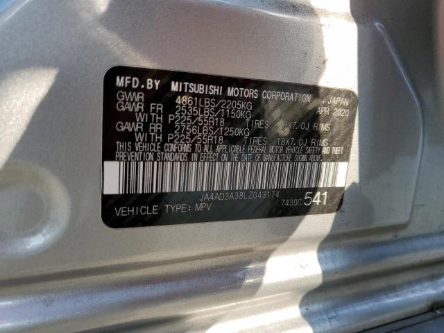 2020 MITSUBISHI OUTLANDER - JA4AD3A38LZ043174