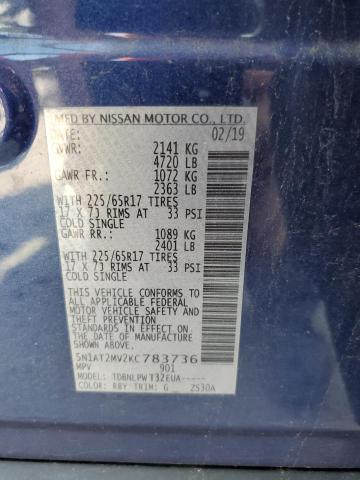 2019 NISSAN ROGUE S - 5N1AT2MV2KC783736