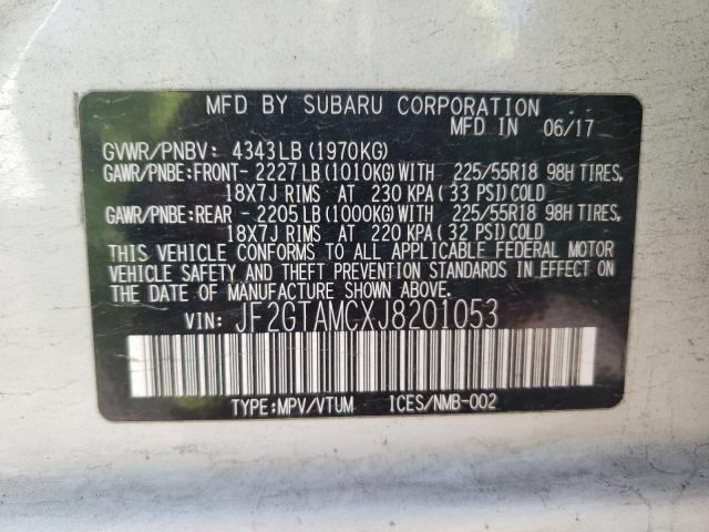 2018 SUBARU CROSSTREK - JF2GTAMCXJ8201053