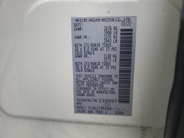 2022 NISSAN PATHFINDER - 5N1DR3BC7NC239997