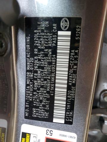 2020 TOYOTA CAMRY XSE - 4T1K61AK8LU924854