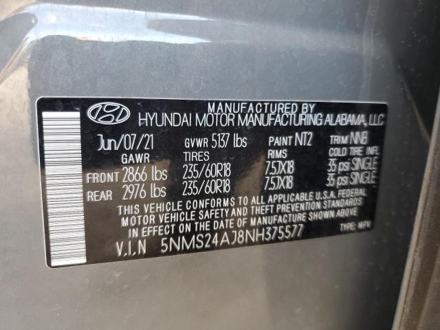 2022 HYUNDAI SANTA FE S - 5NMS24AJ8NH375577