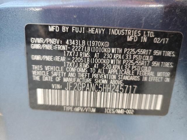 2017 SUBARU CROSSTREK - JF2GPANC5HH245717