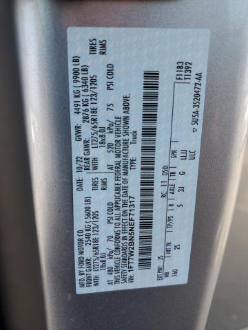 2022 FORD F250 SUPER - 1FT7W2BN5NEF71317