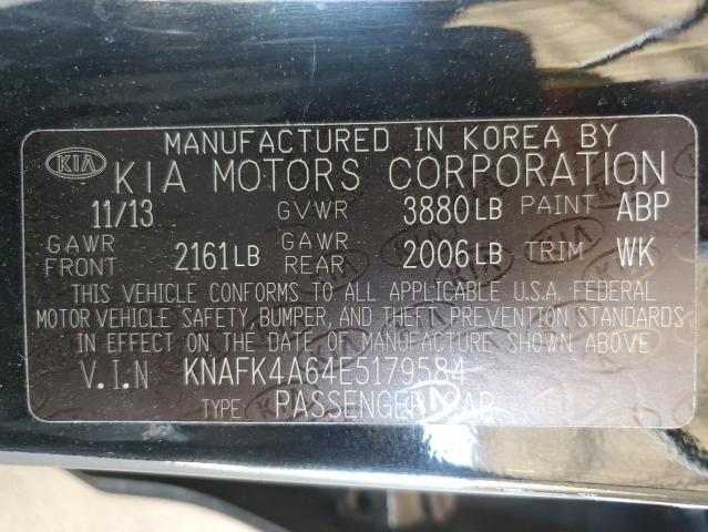 VIN KNAFK4A64E5179584 2014 KIA Forte, LX no.12