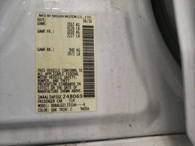 2016 NISSAN ALTIMA 2.5 - 1N4AL3AP3GC248069