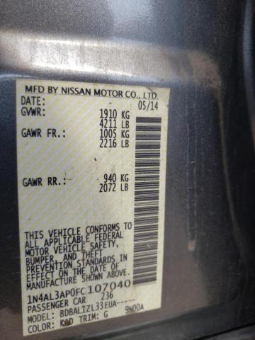 2015 NISSAN ALTIMA 2.5 - 1N4AL3AP0FC107040