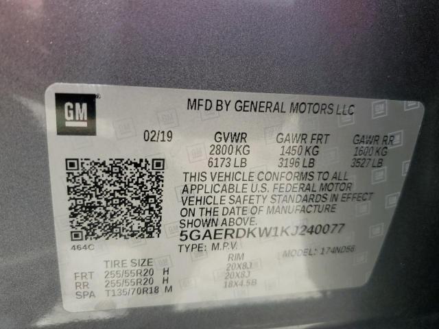 2019 BUICK ENCLAVE AV - 5GAERDKW1KJ240077