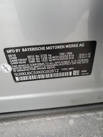 2019 BMW X6 SDRIVE3 - 5UXKU0C5XK0G92812