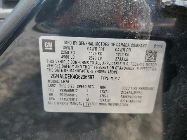 2016 CHEVROLET EQUINOX LT - 2GNALCEK4G6236697