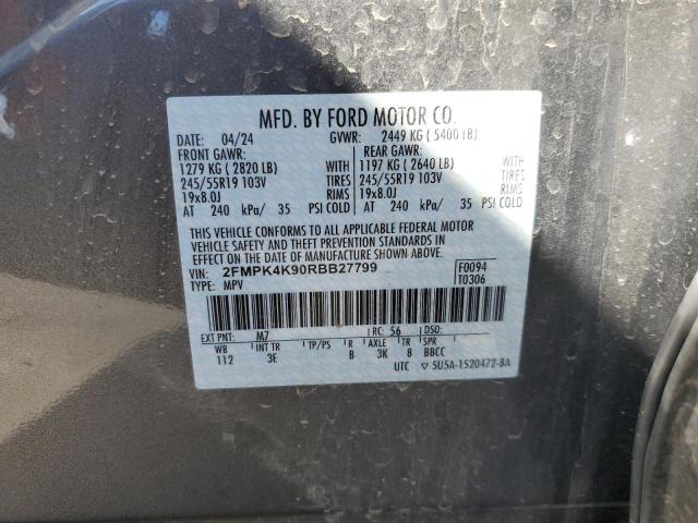 VIN 2FMPK4K90RBB27799 2024 Ford Edge, Titanium no.14