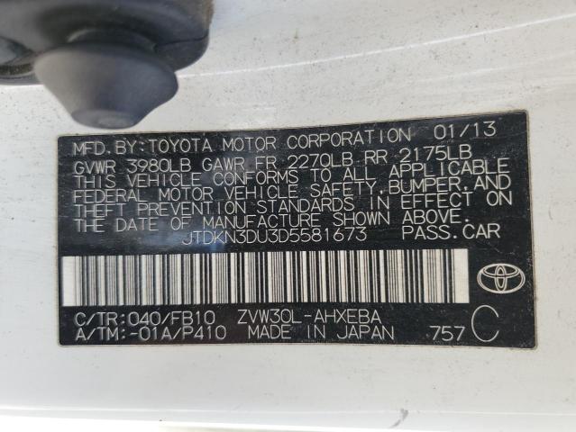 VIN JTDKN3DU3D5581673 2013 Toyota Prius no.12