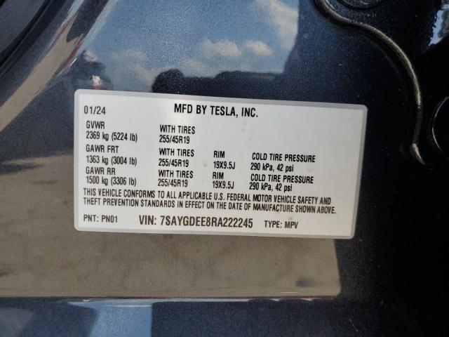 2024 TESLA MODEL Y - 7SAYGDEE8RA222245