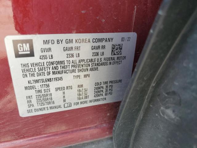2022 CHEVROLET TRAILBLAZE - KL79MTSL6NB119345