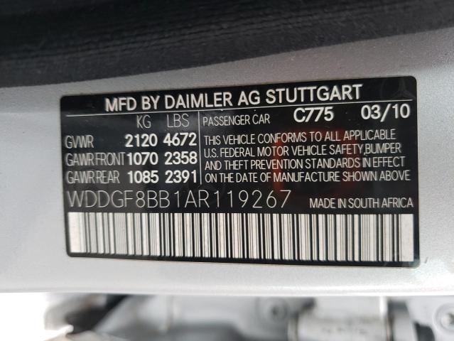 2010 MERCEDES-BENZ C 300 4MAT WDDGF8BB1AR119267  68288384