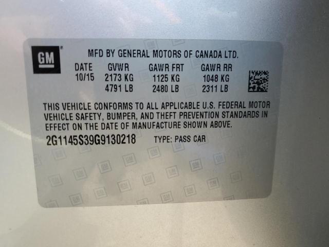 2016 CHEVROLET IMPALA LTZ - 2G1145S39G9130218