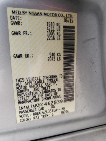 2015 NISSAN ALTIMA 2.5 - 1N4AL3AP2FC462839