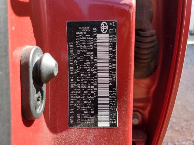 2018 TOYOTA COROLLA L - 5YFBURHE4JP815598