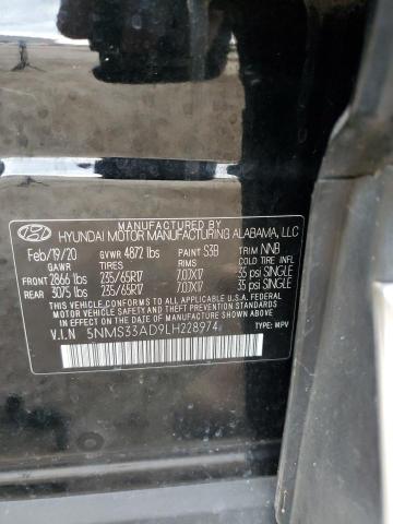 2020 HYUNDAI SANTA FE S - 5NMS33AD9LH228974