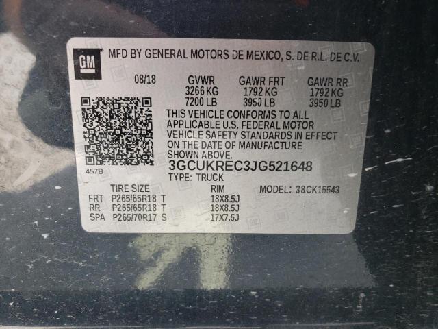 2018 CHEVROLET SILVERADO - 3GCUKREC3JG521648