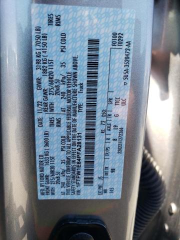 2023 FORD F150 SUPER - 1FTFW1E84PFA28131