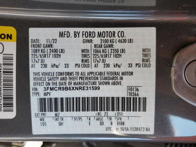 2022 FORD BRONCO SPO 3FMCR9B6XNRE31599  66329554