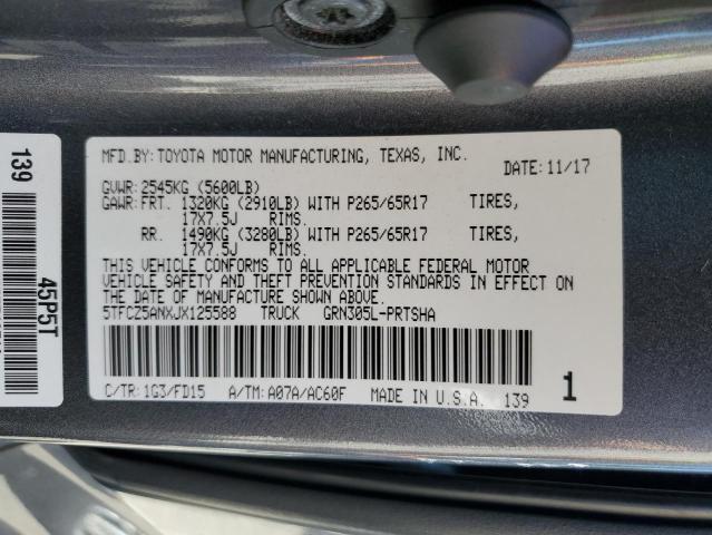 2018 TOYOTA TACOMA DOU - 5TFCZ5ANXJX125588