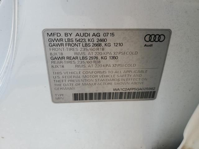 VIN WA1C2AFP5GA025962 2016 Audi Q5, Premium no.14