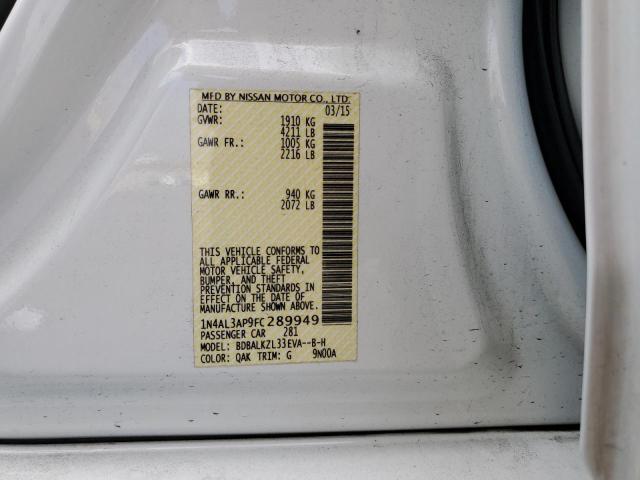 2015 NISSAN ALTIMA 2.5 - 1N4AL3AP9FC289949