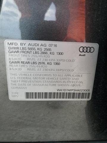 VIN WA1D7AFP3HA023005 2017 Audi Q5, Premium Plus S-... no.13