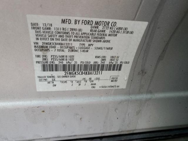 2019 FORD FLEX SEL - 2FMGK5C84KBA13211